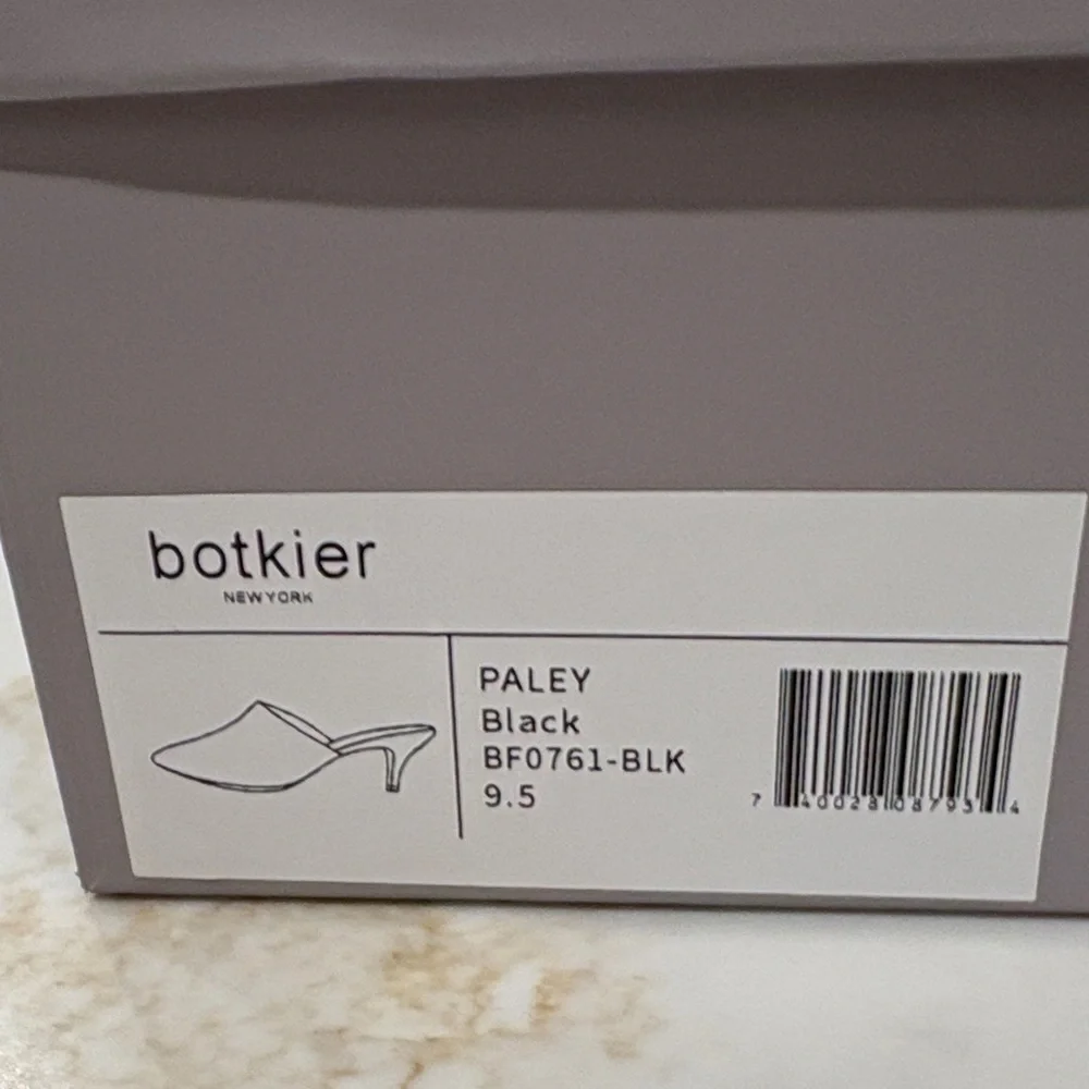 Botkier Black Suede Mules 2 1/2 inch heel - Picture 2 of 10